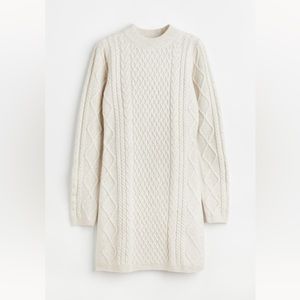 Sweater cable knit dress